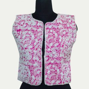Sleeveless Codding Embroidery Short Jacket