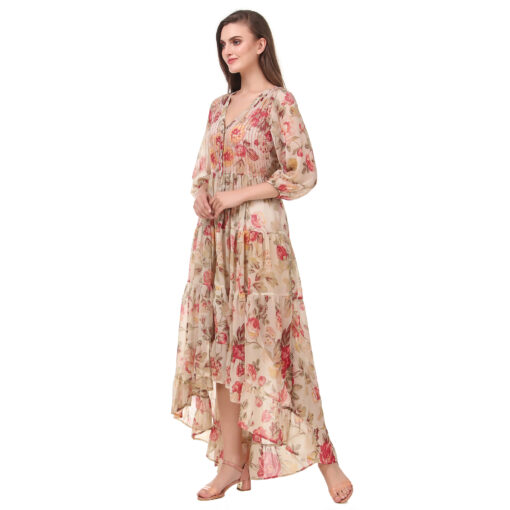 Flower Printed Casual Long Boho Dresses