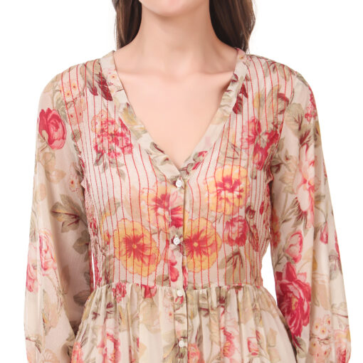 Flower Printed Casual Long Boho Dresses